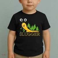 Slugger Slug – Funny Banana Slug Expert Baseball Game Player Toddler T-Shirt thumb 2