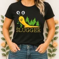 Slugger Slug – Funny Banana Slug Expert Baseball Game Player Women's T-Shirt thumb 2