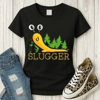 Slugger Slug – Funny Banana Slug Expert Baseball Game Player Women's T-Shirt thumb 3