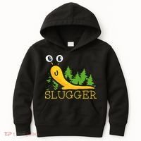 Slugger Slug – Funny Banana Slug Expert Baseball Game Player Kids Hoodie thumb 0