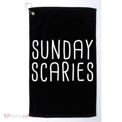 Sunday Scaries Funny Lazy Meme Dreading Monday Sad Mood Gift Golf Towel