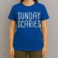 Sunday Scaries Funny Lazy Meme Dreading Monday Sad Mood Gift T-Shirt thumb 4