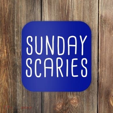Sunday Scaries Funny Lazy Meme Dreading Monday Sad Mood Gift Coaster
