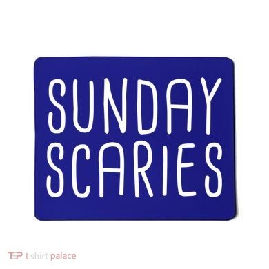 Sunday Scaries Funny Lazy Meme Dreading Monday Sad Mood Gift Mousepad
