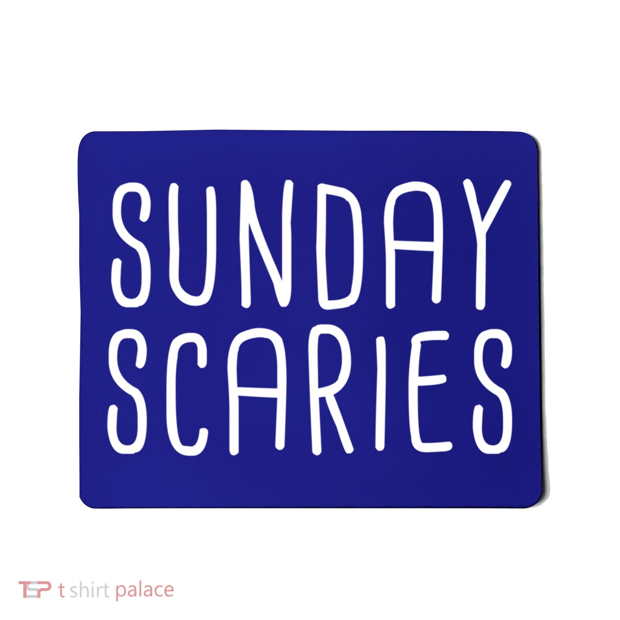 Sunday Scaries Funny Lazy Meme Dreading Monday Sad Mood Gift Mousepad