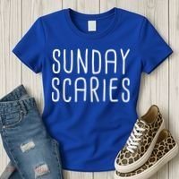 Sunday Scaries Funny Lazy Meme Dreading Monday Sad Mood Gift Women's T-Shirt thumb 3