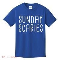Sunday Scaries Funny Lazy Meme Dreading Monday Sad Mood Gift Kids T-Shirt thumb 0