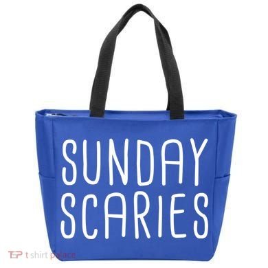 Sunday Scaries Funny Lazy Meme Dreading Monday Sad Mood Gift Tote Bag