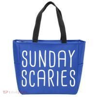 Sunday Scaries Funny Lazy Meme Dreading Monday Sad Mood Gift Tote Bag thumb 0