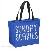 Sunday Scaries Funny Lazy Meme Dreading Monday Sad Mood Gift Tote Bag thumb 2