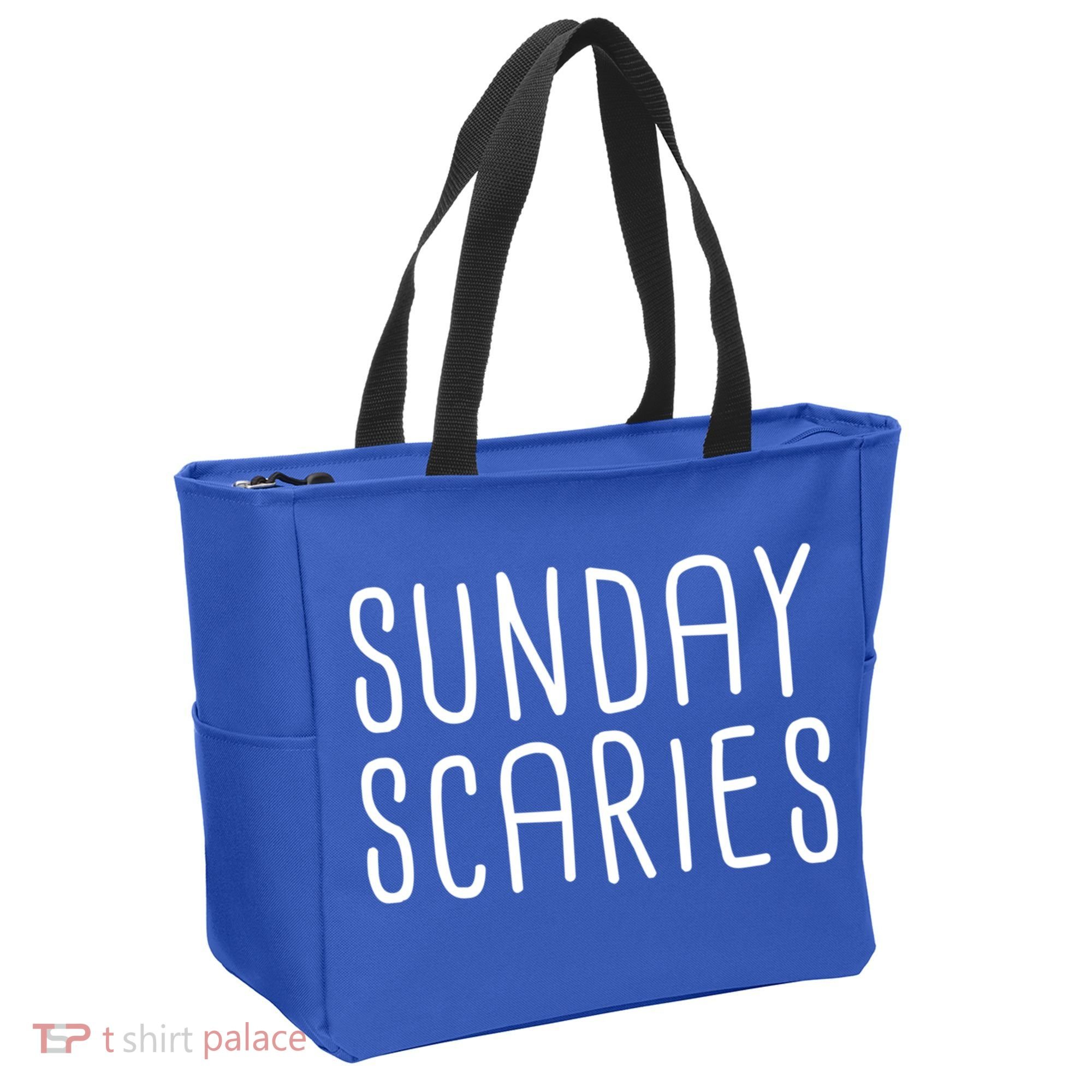 Sunday Scaries Funny Lazy Meme Dreading Monday Sad Mood Gift Tote Bag