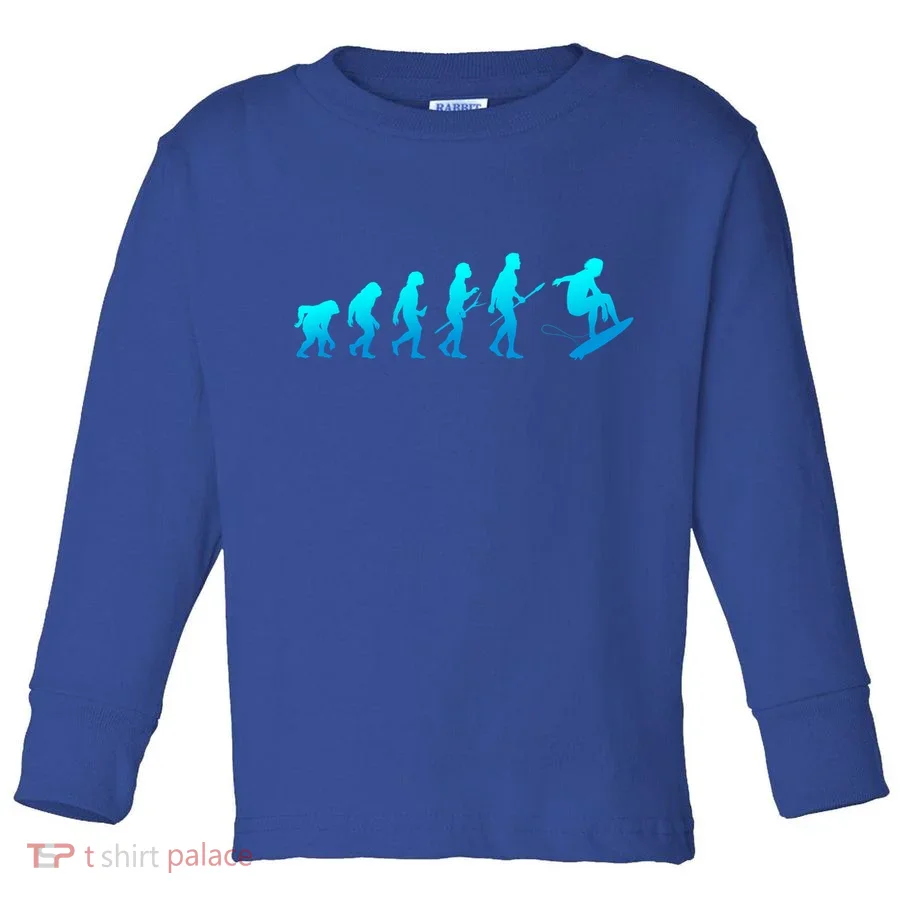 Skimboarding Skimboard Funny Evolution Beach Surfing Great Gift Toddler Long Sleeve