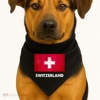 Swiss Switzerland Flag Cute Gift USA-Made Doggie Bandana thumb 1