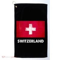 Swiss Switzerland Flag Cute Gift Golf Towel thumb 0