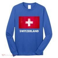 Swiss Switzerland Flag Cute Gift Long Sleeve Shirt thumb 0