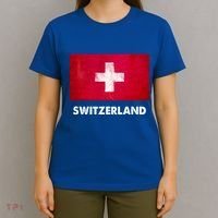 Swiss Switzerland Flag Cute Gift T-Shirt thumb 4