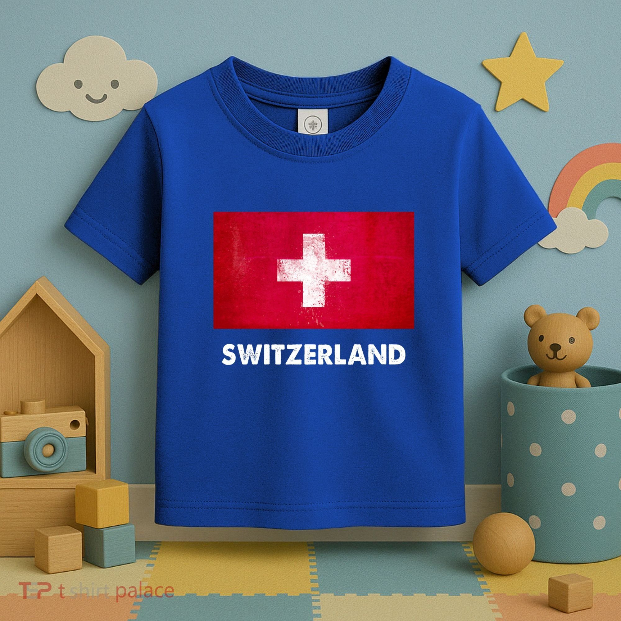 Swiss Switzerland Flag Cute Gift Toddler T-Shirt