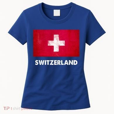 Swiss Switzerland Flag Cute Gift Women's T-Shirt