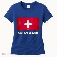 Swiss Switzerland Flag Cute Gift Women's T-Shirt thumb 0