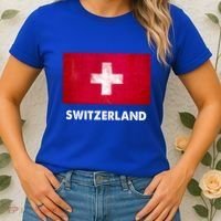 Swiss Switzerland Flag Cute Gift Women's T-Shirt thumb 2