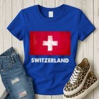 Swiss Switzerland Flag Cute Gift Women's T-Shirt thumb 3