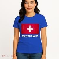 Swiss Switzerland Flag Cute Gift Women's T-Shirt thumb 4