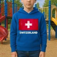 Swiss Switzerland Flag Cute Gift Kids Hoodie thumb 2