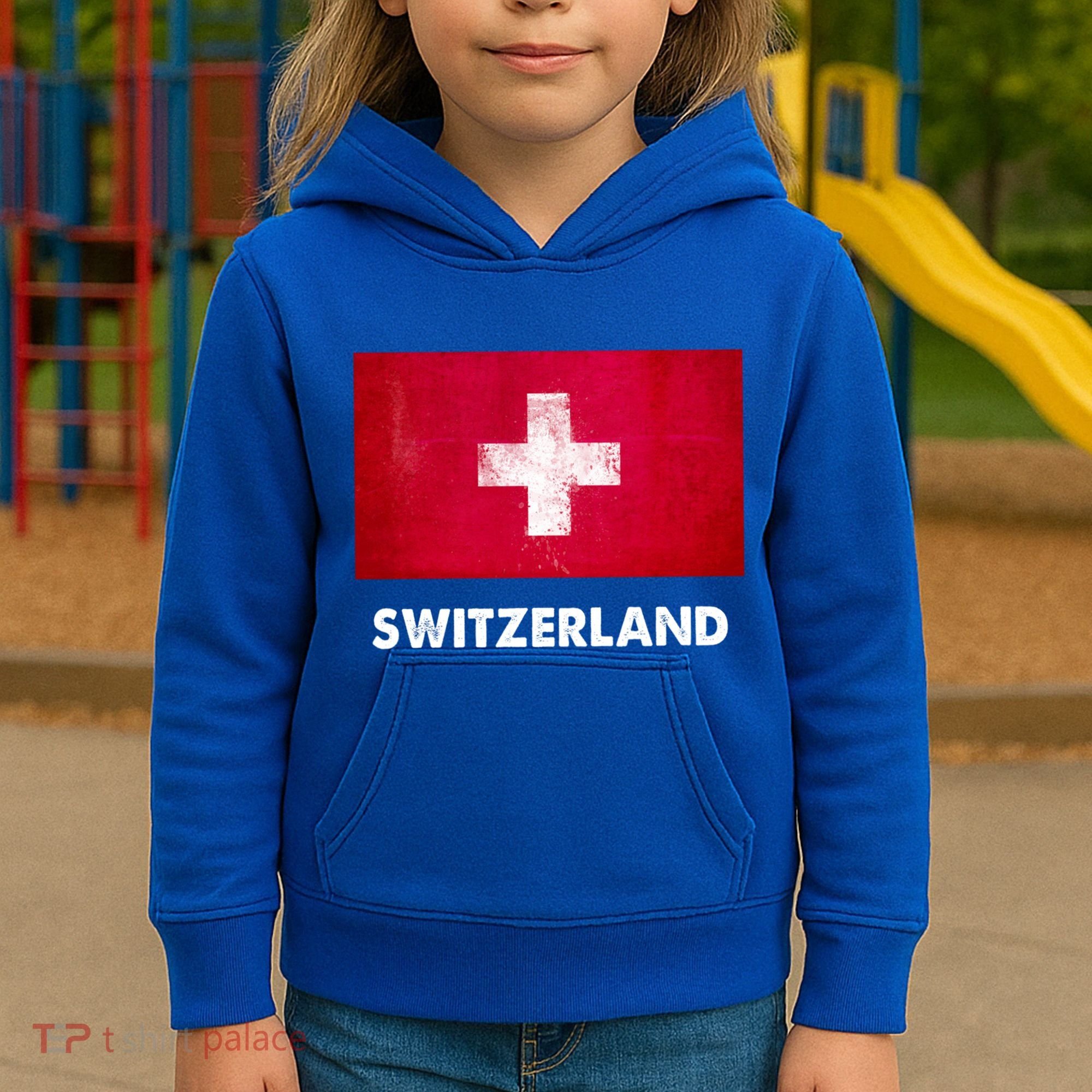 Swiss Switzerland Flag Cute Gift Kids Hoodie