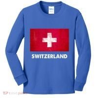 Swiss Switzerland Flag Cute Gift Kids Long Sleeve Shirt thumb 0