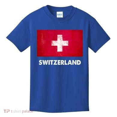 Swiss Switzerland Flag Cute Gift Kids T-Shirt
