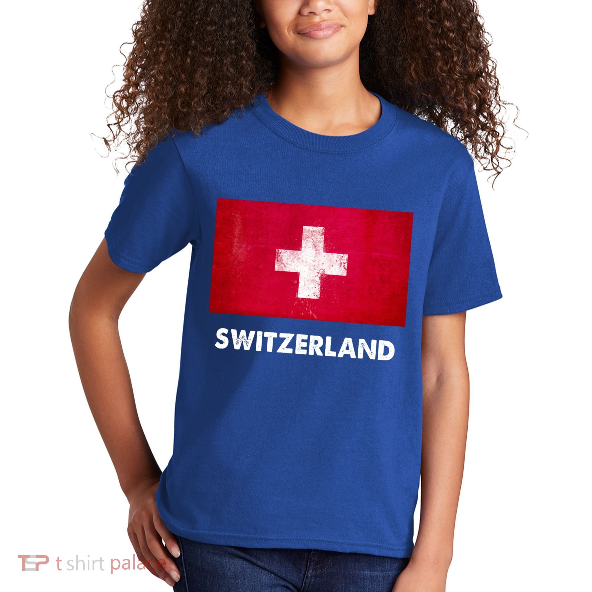 Swiss Switzerland Flag Cute Gift Kids T-Shirt