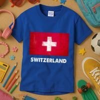 Swiss Switzerland Flag Cute Gift Kids T-Shirt thumb 3