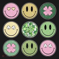 Shamrock Smile Face Disco Retro Groovy St Patricks Day Lucky Doggie Tank thumb 4