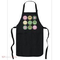Shamrock Smile Face Disco Retro Groovy St Patricks Day Lucky Apron thumb 0