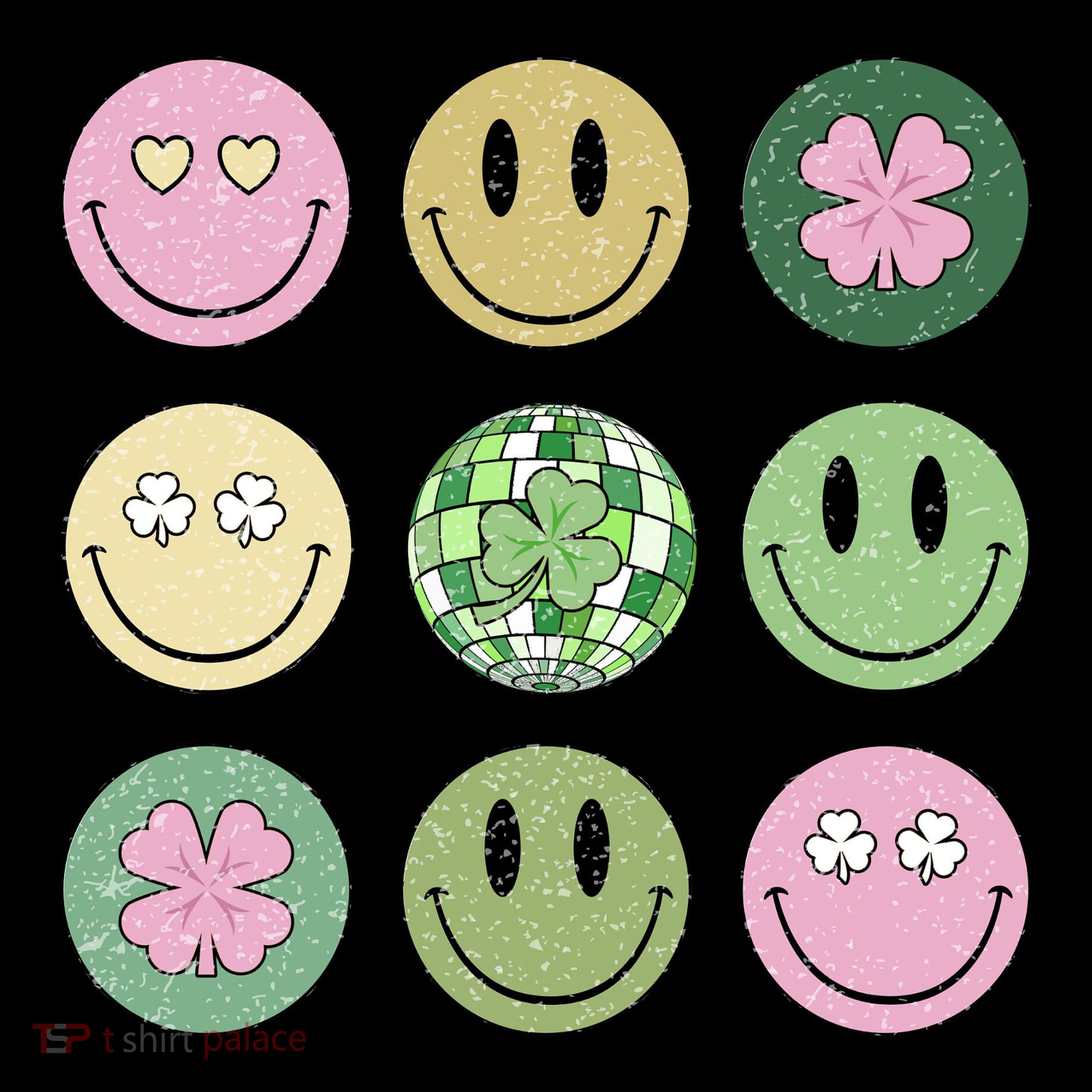 Shamrock Smile Face Disco Retro Groovy St Patricks Day Lucky Coffee Mug