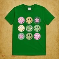 Shamrock Smile Face Disco Retro Groovy St Patricks Day Lucky T-Shirt thumb 5