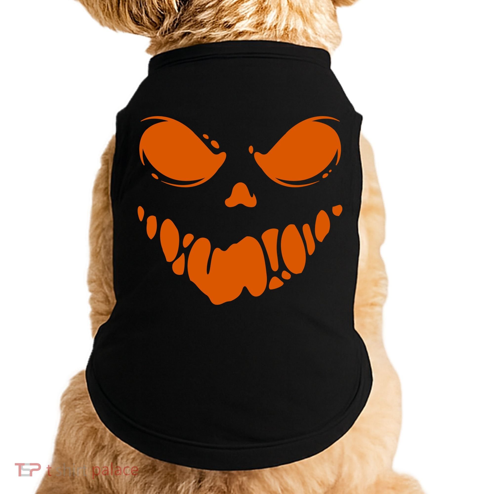 Scary Spooky Face Halloween Gift Doggie Tank