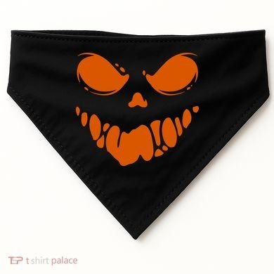 Scary Spooky Face Halloween Gift USA-Made Doggie Bandana