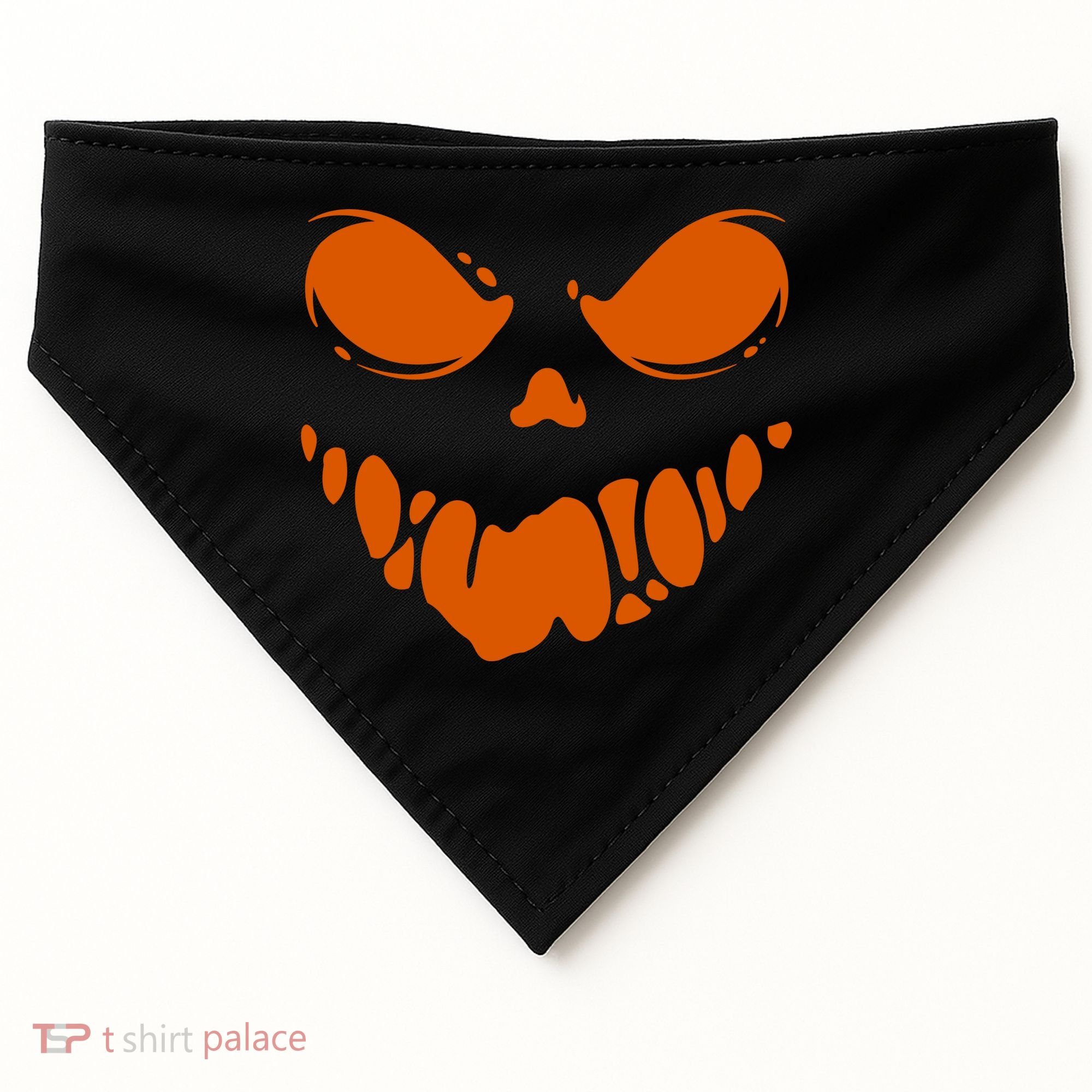 Scary Spooky Face Halloween Gift USA-Made Doggie Bandana