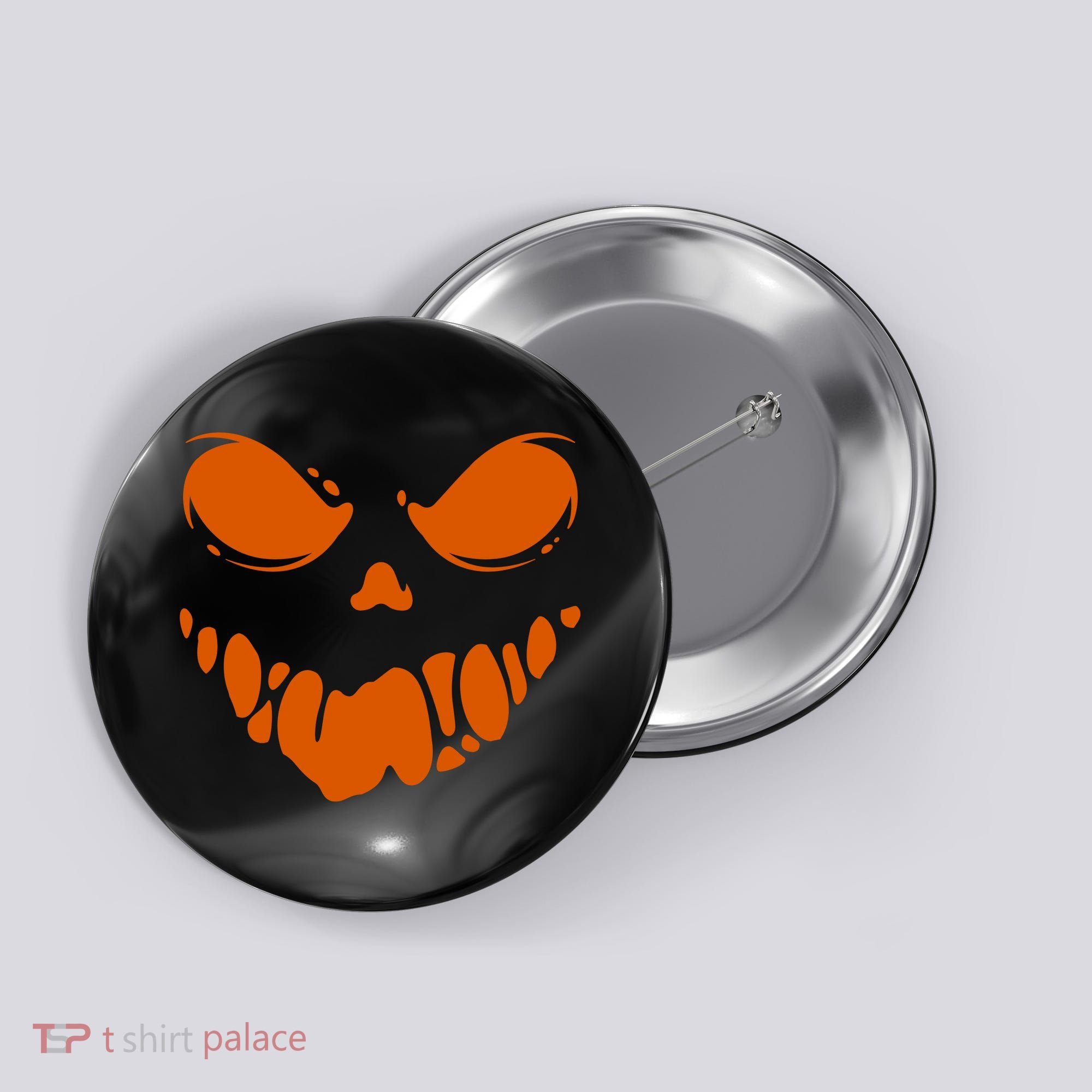 Scary Spooky Face Halloween Gift Button