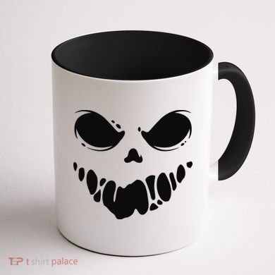 Scary Spooky Face Halloween Gift Coffee Mug back