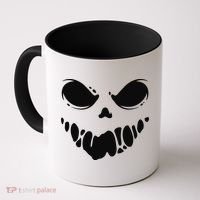 Scary Spooky Face Halloween Gift Coffee Mug thumb 0