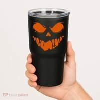 Scary Spooky Face Halloween Gift Tumbler thumb 2