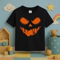 Scary Spooky Face Halloween Gift Toddler T-Shirt thumb 3