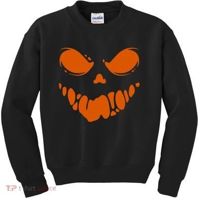 Scary Spooky Face Halloween Gift Kids Sweatshirt