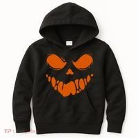 Scary Spooky Face Halloween Gift Kids Hoodie thumb 0