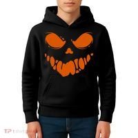 Scary Spooky Face Halloween Gift Kids Hoodie thumb 4