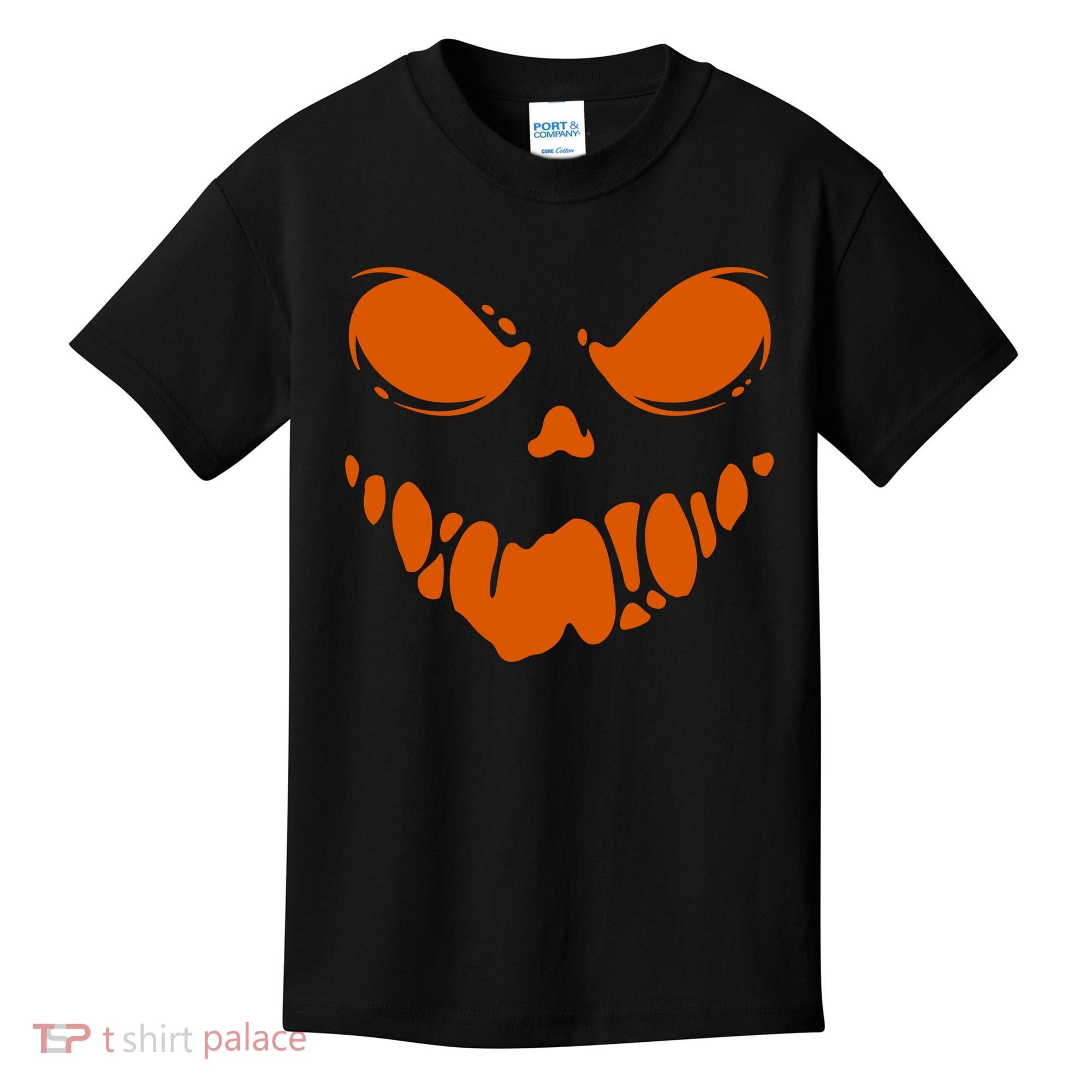 Scary Spooky Face Halloween Gift Kids T-Shirt