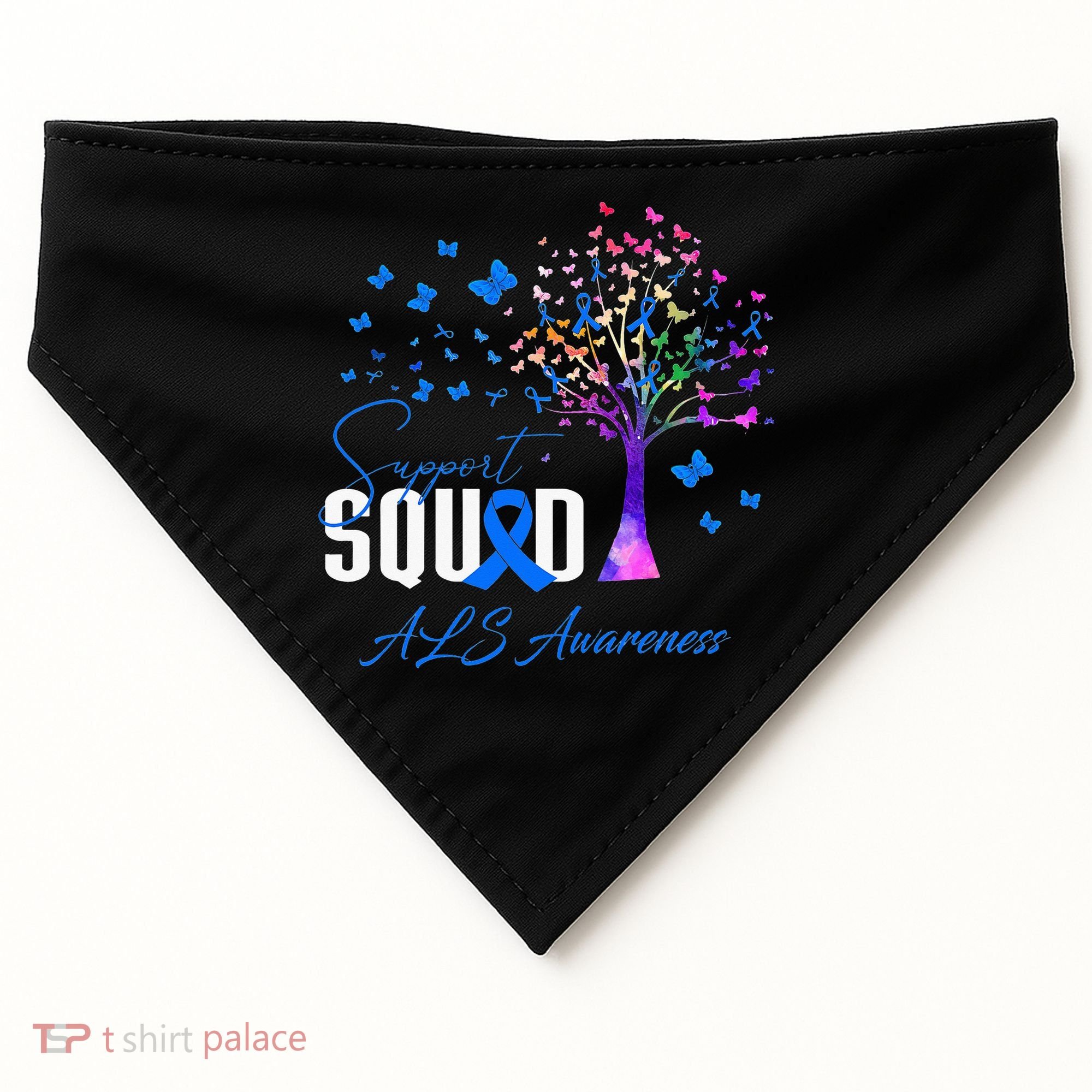 Support Squad For Als Awareness USA-Made Doggie Bandana