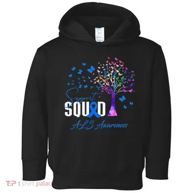 Support Squad For Als Awareness Toddler Hoodie